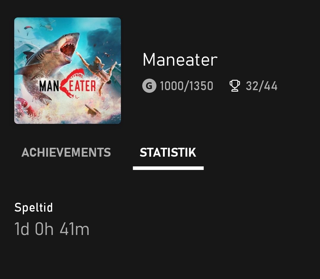 Finished Maneater today, it says I played it for 1day and 41 minutes but some of those minutes I had to do stuff. I'm a mom u see 😝 so I finished it pretty fast. There's a dlc to get later so I really can complete it all. #maneater #game #gamer #gamermom @maneatergame