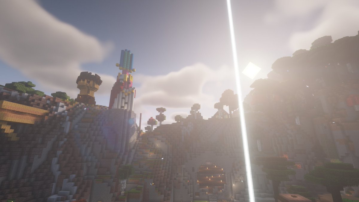 DimensionalOri1's tweet photo. These were all built last week during @Sayomina1 38 hour charity stream in remembrance of TechnoBlade.
During the stream we did hit the goal to upload the world download and mod pack, so you'll be able to see them for yourselves at the end of the month. https://t.co/HBEIkcfukI