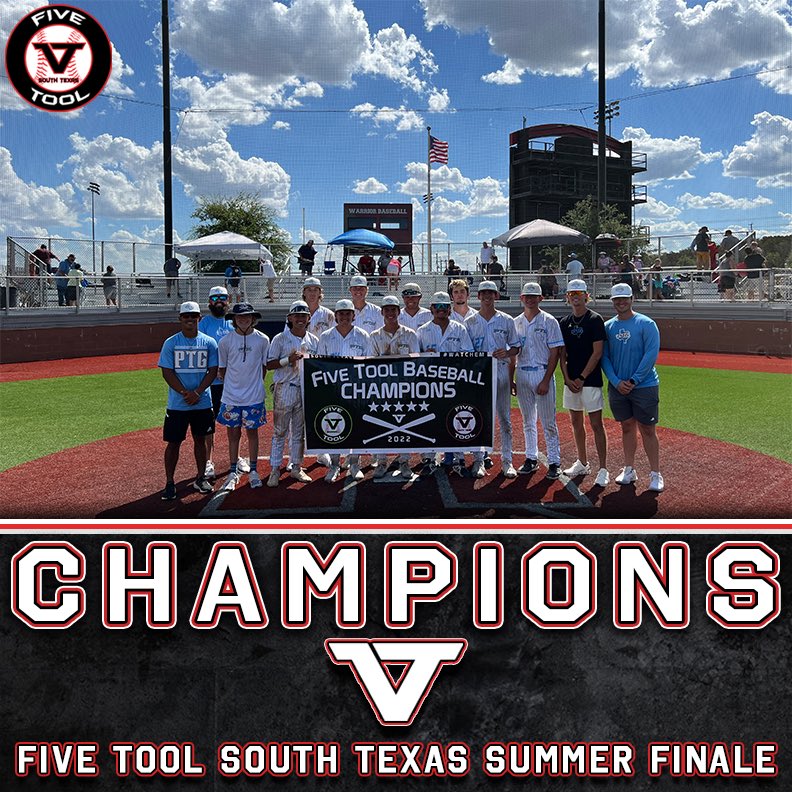 Five Tool South Texas (@fivetoolstx) on Twitter photo 🏆Champions🏆
Congrats to @PTG_Sports 17U/18U Williams on winning the 18U Division of the <a href="/FiveTool/">Five Tool Baseball</a> South Texas Summer Finale.
#WatchEm 🏆Champions🏆
Congrats to @PTG_Sports 17U/18U Williams on winning the 18U Division of the <a href="/FiveTool/">Five Tool Baseball</a> South Texas Summer Finale.
#WatchEm