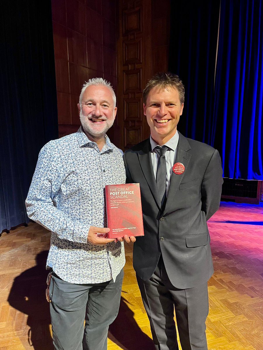 Jonathan Guy (@jonathanmguy) on Twitter photo What a superb evening with <a href="/nickwallis/">Nick Wallis</a> retelling the story of the Great Post Office Scandal. Thanks to the postmasters who attended and shared their stories. Shocking tales of how they have been persecuted. #postofficescandal What a superb evening with <a href="/nickwallis/">Nick Wallis</a> retelling the story of the Great Post Office Scandal. Thanks to the postmasters who attended and shared their stories. Shocking tales of how they have been persecuted. #postofficescandal