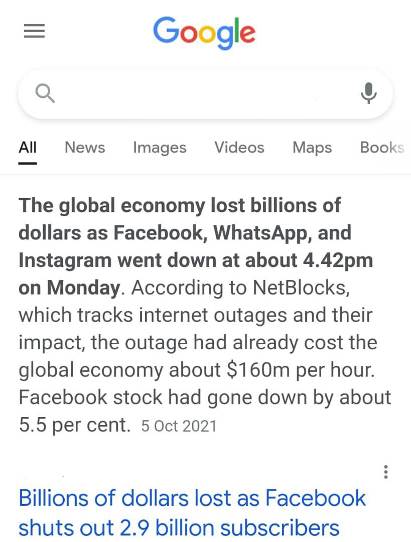 wittyprince_'s tweet photo. On 4th October 2021, ALL FACEBOOK SERVERS went down.

There was Chaos everywhere.
Billions of dollars were lost.
 
Pay attention to this thread and you will understand how Web 3.0 solves this problem.

👇 https://t.co/2WrRBABq6U