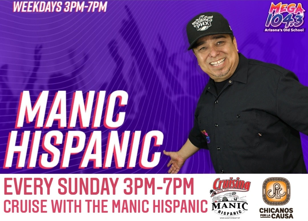 mega1043's tweet photo. #Sundays are for Oldies! CRUISE with #TheManicHispanic @jamesrivas on #MEGA1043 3p - 7p as he plays all your favorite #oldschool jams! Special thank you to @CPLCdotORG for being a proud sponsor of the cruising show. Learn more about their cause https://t.co/2Ms7rNIcst. https://t.co/B9ucHD9jX3