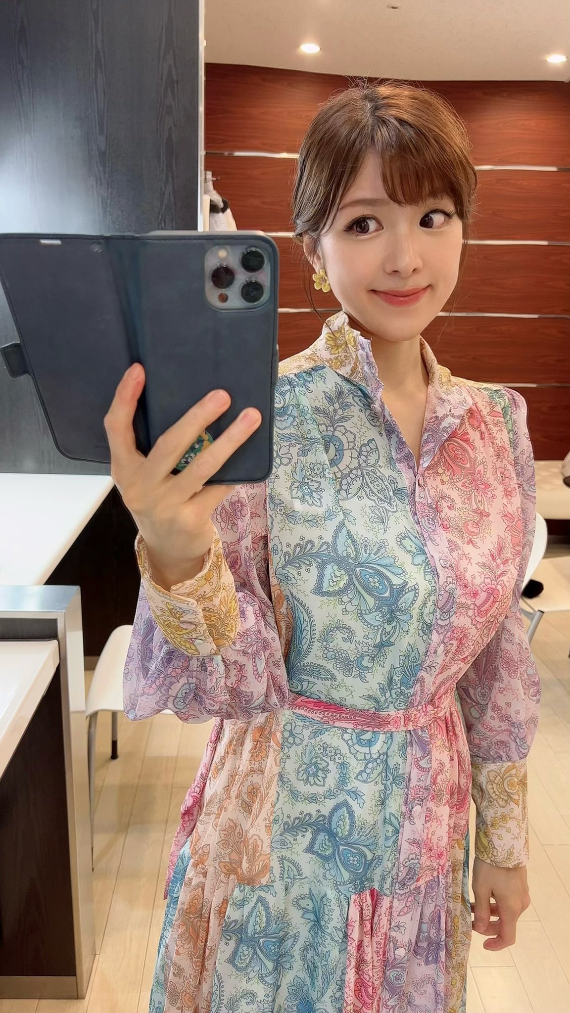 高木里代子 おはようございます 今朝のお目覚めいかがですか 今日もtbs The Time に 出演してます 今朝はペイズリー調の ふんわりロングドレス この後は7 52あたりに 今朝の一曲ピアノ弾くよ Thetime Tbs T Co Qrvbp9wmnu