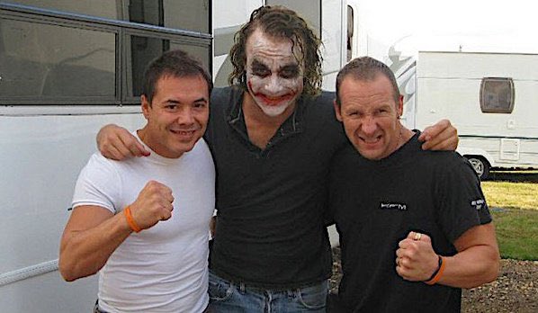 heathsarchive's tweet photo. heath ledger behind the scenes as the joker https://t.co/17sbk1HLQl