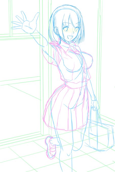 おはようございます!
朝お絵かき。
ギャルを描いてみる。 