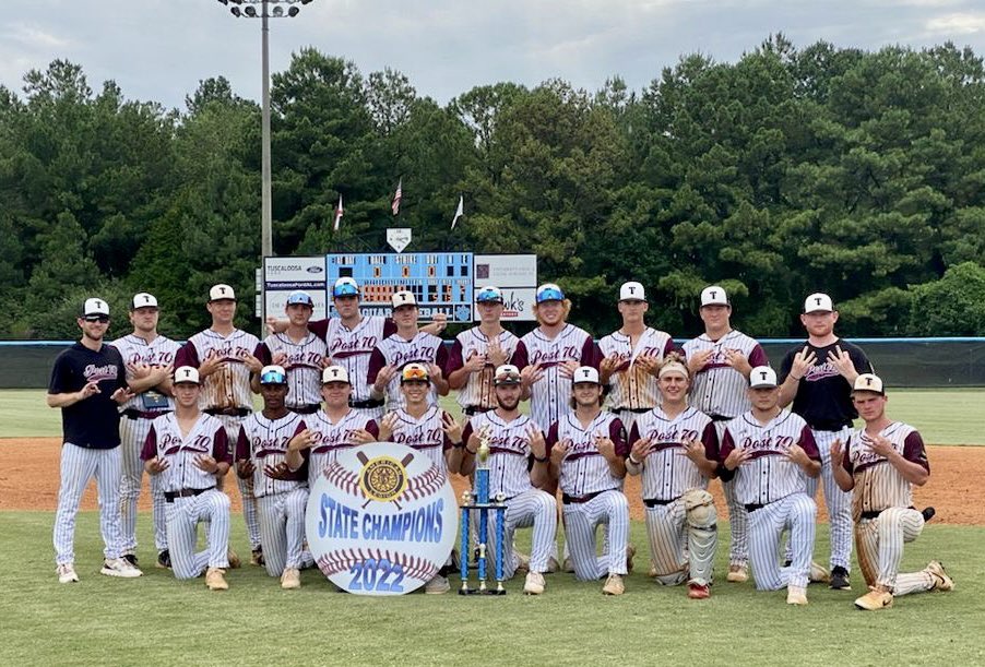 Troy AL Post 70 Baseball (@post70baseball) on Twitter photo 6️⃣ AL titles in a row
Post 70 - 5️⃣
Tusc. Post 34 - 1️⃣
WP: @treycavy
S: <a href="/TuckerGageJack/">Tucker Gage Jackson</a>
MH: <a href="/ethancox_6/">ethan cox</a> (3) @brooksbryan16 (3) <a href="/Douglas26443492/">Douglas_14</a> <a href="/WillPowell25/">Will Powell</a>
2️⃣👜: Cox
19U moves to 24-4 & advances to the Mid-South Regional on Aug. 3-7th in Pelham, AL
Our Brand || #70boys 6️⃣ AL titles in a row
Post 70 - 5️⃣
Tusc. Post 34 - 1️⃣
WP: @treycavy
S: <a href="/TuckerGageJack/">Tucker Gage Jackson</a>
MH: <a href="/ethancox_6/">ethan cox</a> (3) @brooksbryan16 (3) <a href="/Douglas26443492/">Douglas_14</a> <a href="/WillPowell25/">Will Powell</a>
2️⃣👜: Cox
19U moves to 24-4 & advances to the Mid-South Regional on Aug. 3-7th in Pelham, AL
Our Brand || #70boys