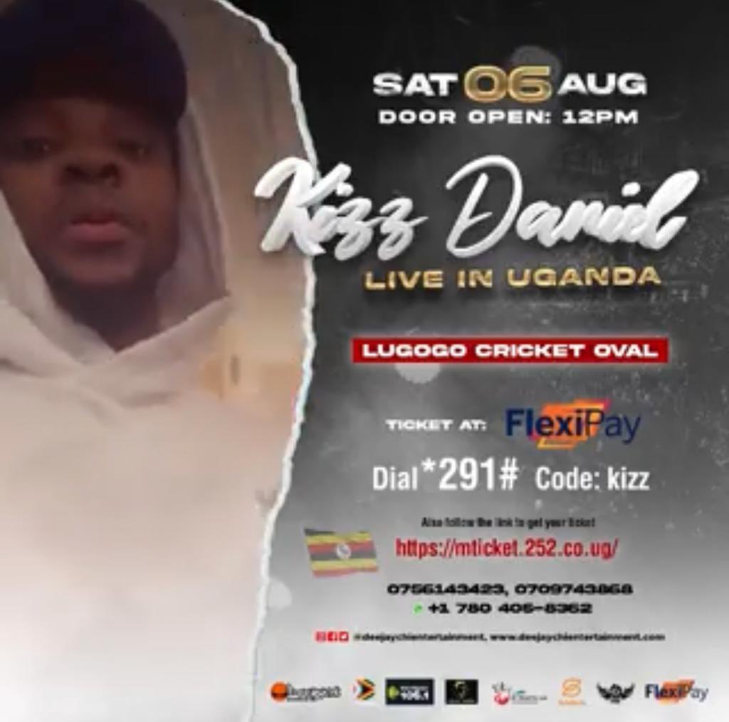 DeejaychiEnter1's tweet photo. @KizzDaniel Kampala concert will be another one for the record.

Saturday August 6 at the Lugogo cricket oval

#KizzDanielLiveInKampalaAugust6 https://t.co/BGYiyTR7Js