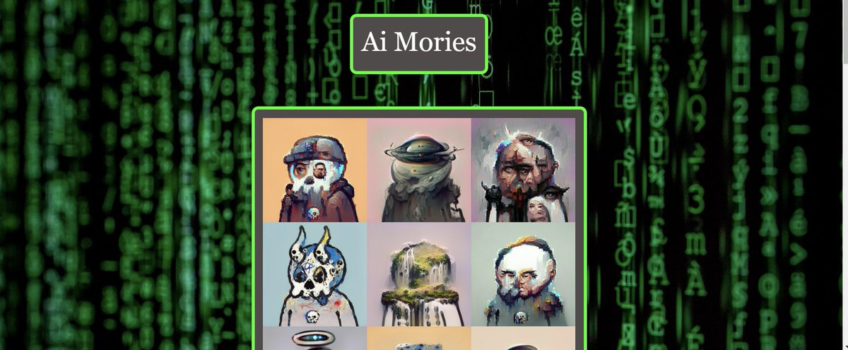 AiMories's tweet photo. I’m certain that @CryptoMories holders will be pleased with the work fellow holder @Newt936 has been doing on the AiMories website… here’s a teaser #famorie #cryptomories #derivativeproject #fundingholders #communityproject https://t.co/83cgLiNCdZ