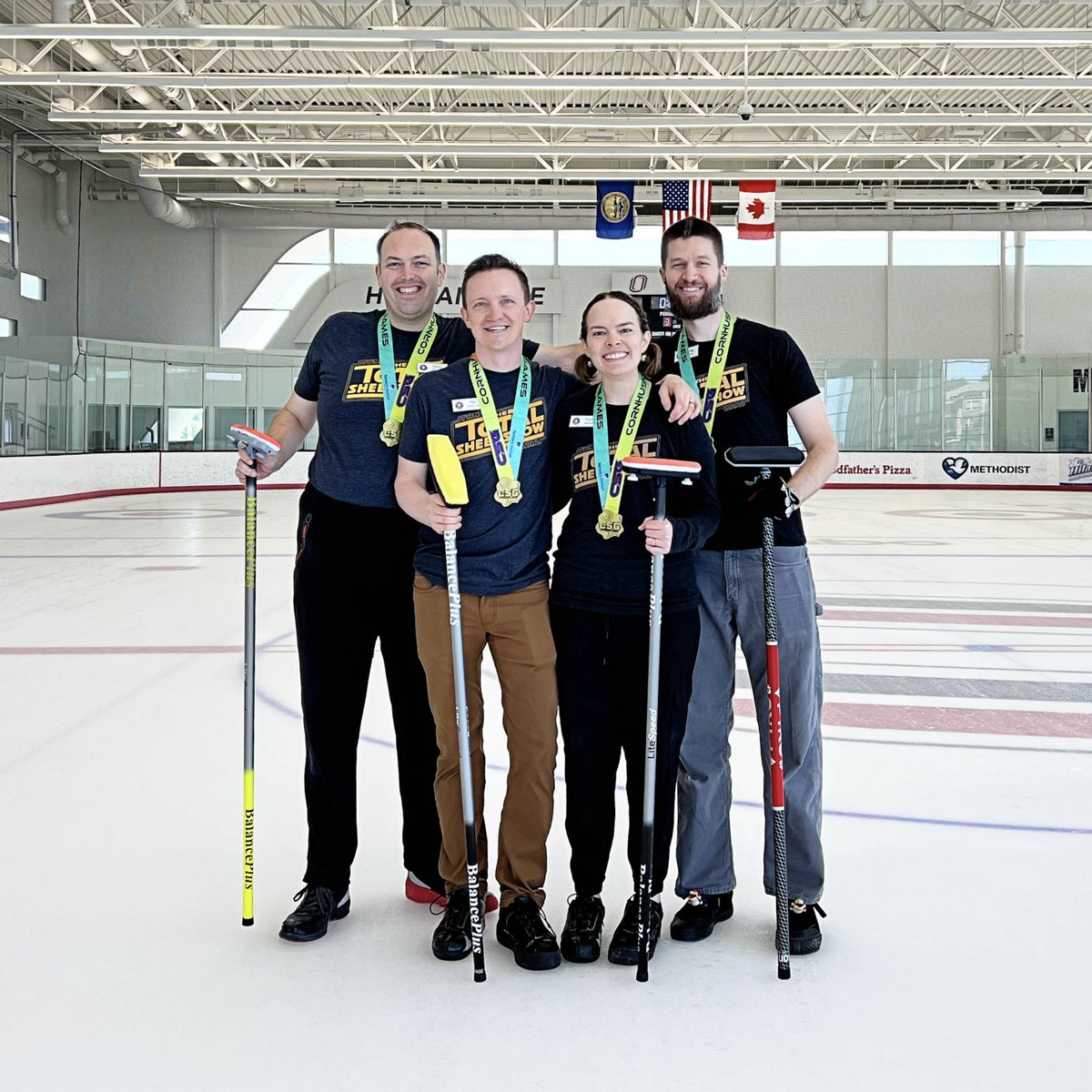 totalsheetshow's tweet photo. We played 4 back-to-back curling matches over a grueling 10 hours on Saturday. We won this morning's championship match to take the gold medal in the Cornhusker State Games curling open division — making it two back-to-back years of winning gold!🥌🥇#CSG2022 https://t.co/6S9WhXWz3r