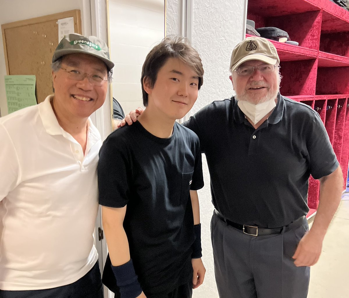 Thank you, @YoYo_Ma and @EmanuelAx for stopping by my rehearsal at @TanglewoodMA!