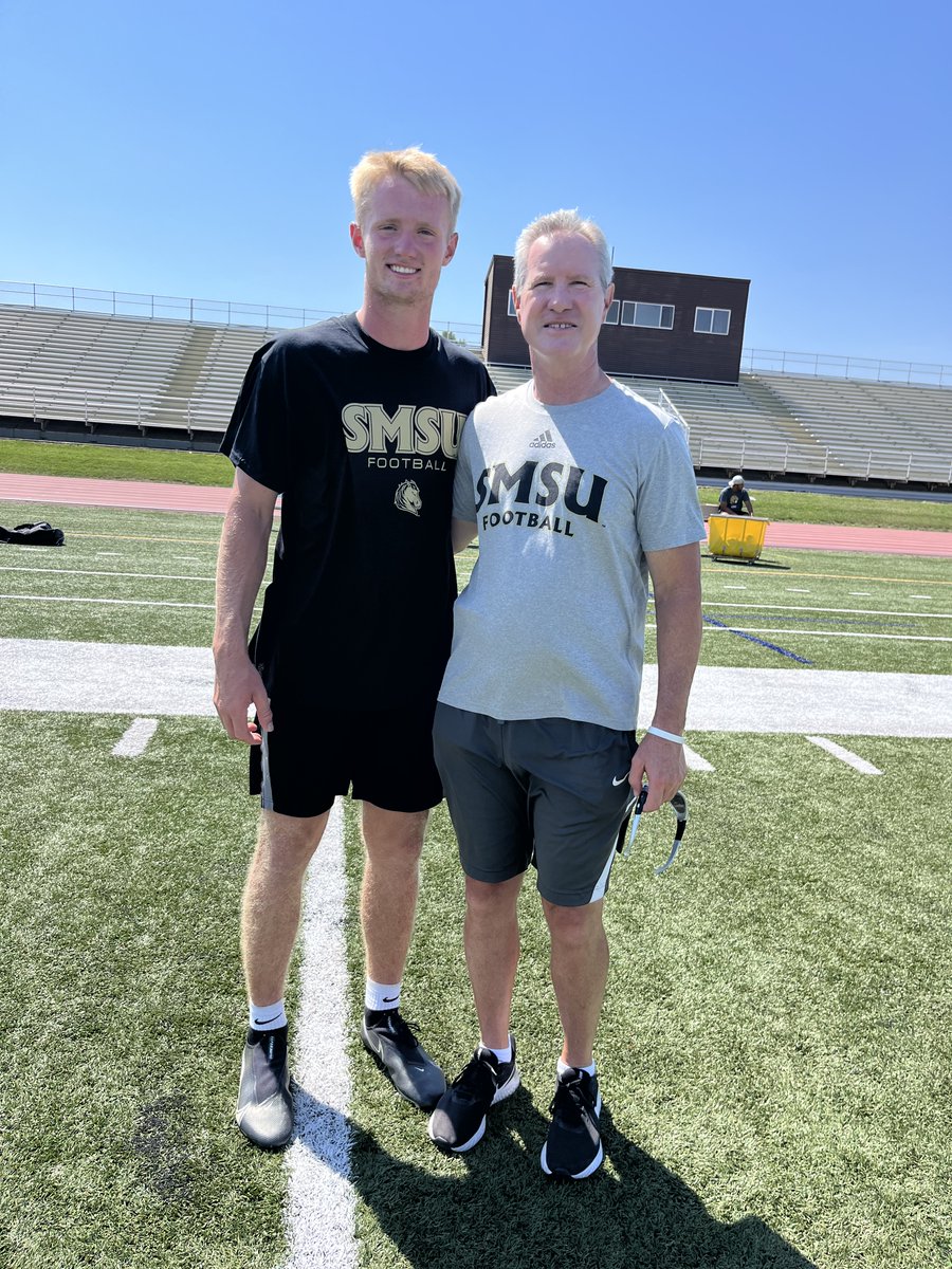 Kellen Johnson '23 (@kellenjohnsonqb) on Twitter photo Really enjoyed <a href="/SMSUfootball/">SMSU Football</a> camp working with @CoachBouman to get better with each snap. Very grateful to receive an official offer!! Appreciate talking with <a href="/CoachSUnderwood/">Scott Underwood</a>. Really enjoyed <a href="/SMSUfootball/">SMSU Football</a> camp working with @CoachBouman to get better with each snap. Very grateful to receive an official offer!! Appreciate talking with <a href="/CoachSUnderwood/">Scott Underwood</a>.