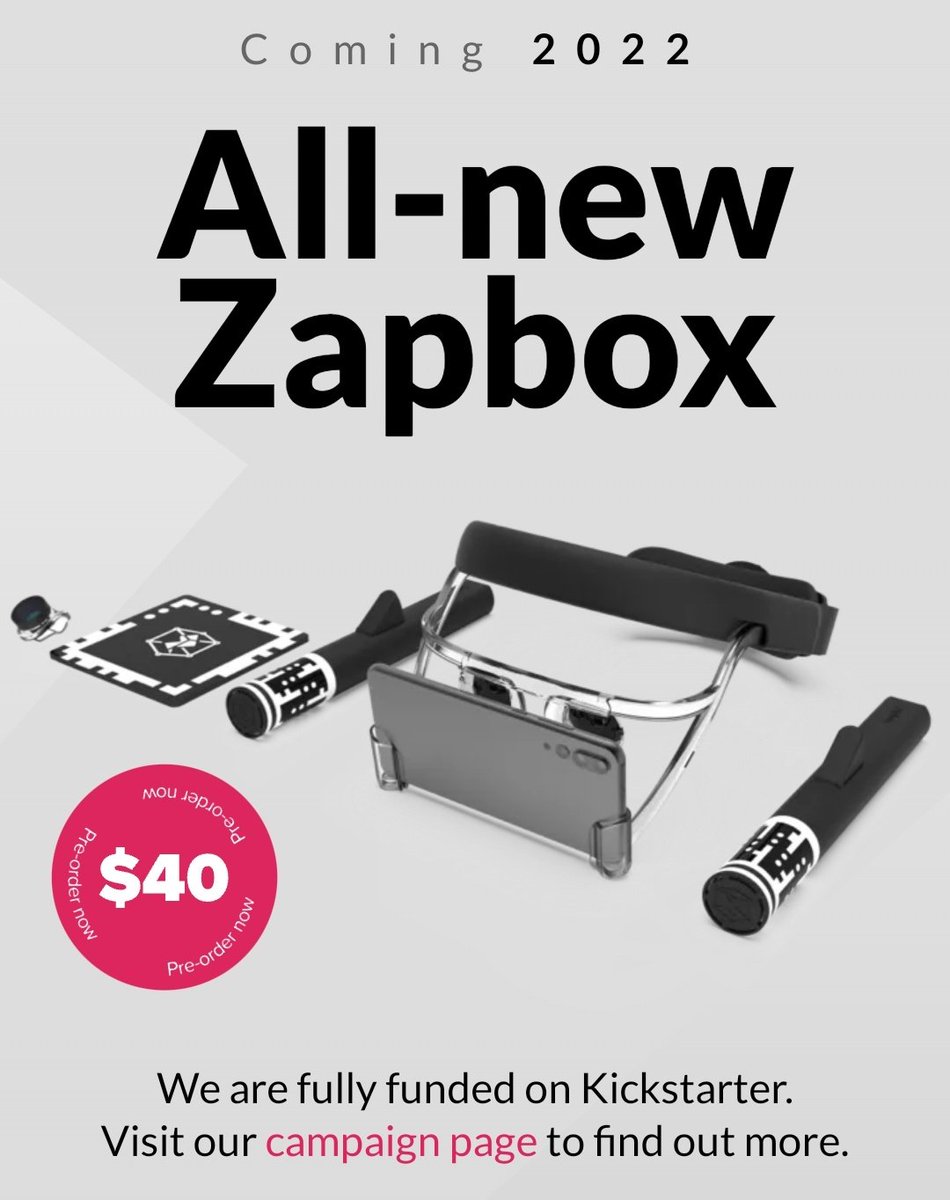 jimmy6DOF's tweet image. This is an upgrade to Cardboard that gives you 6DOF @$40 with #AprilTags or #ArUco controllers and should ship in September.  I hope @ZapparApp get it to support #WebXR 👀

kickstarter.com/projects/all-n…