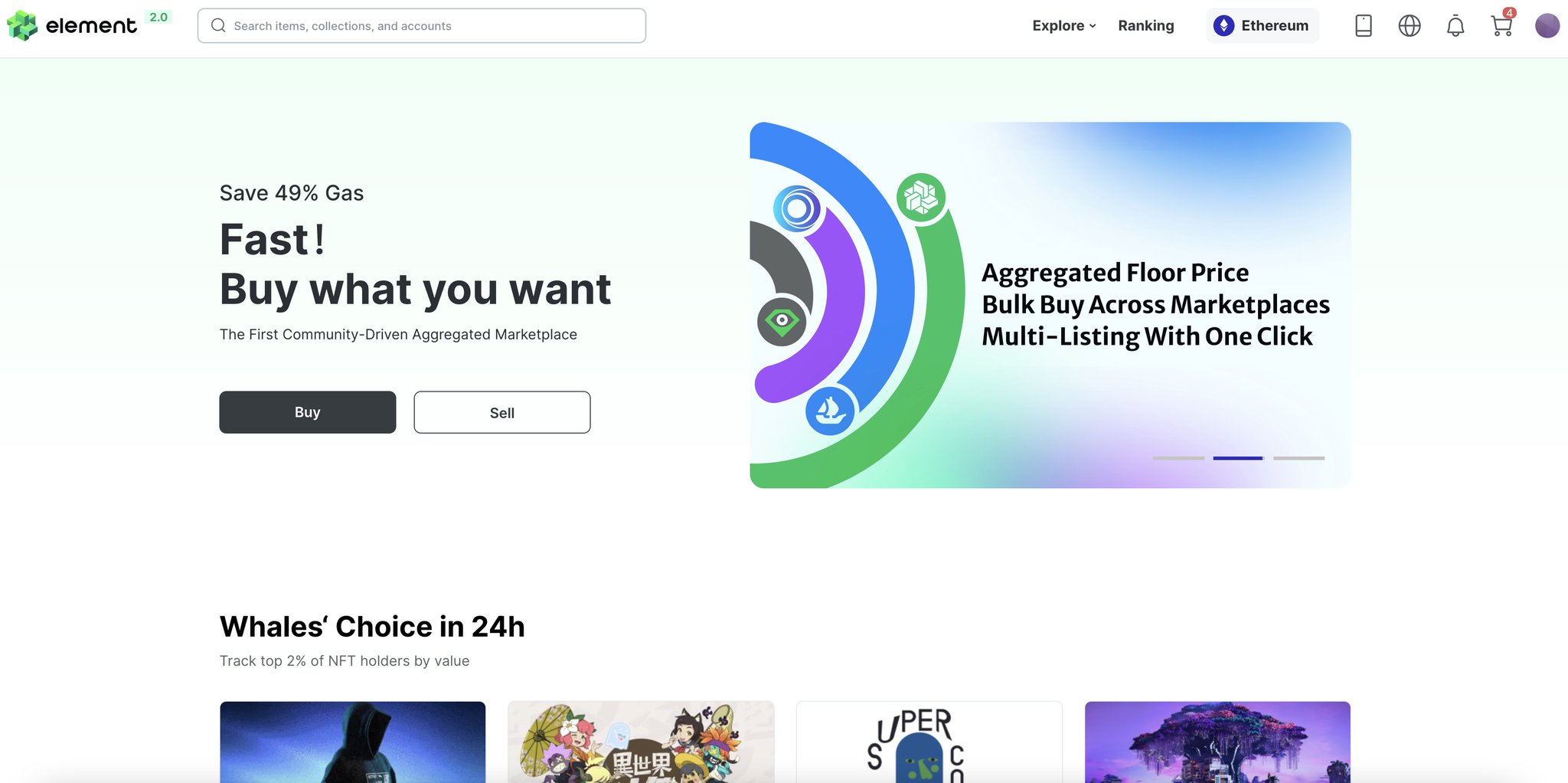 Element nft marketplace on twitter next step in august we will take