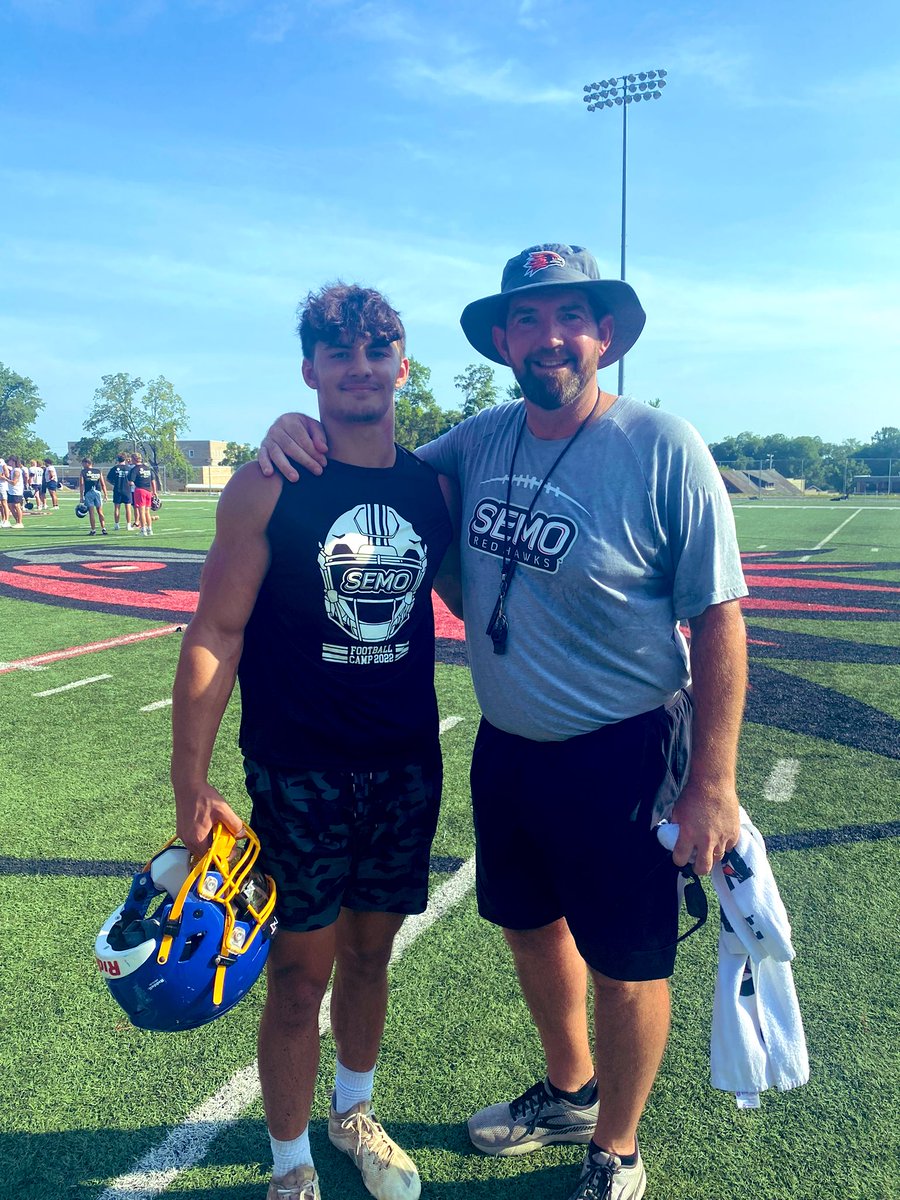 Worked hard at the Semo camp  today after a great conversation with coach Tuke  Im bless to receive my 3rd offer! Thank you coaches!  <a href="/CoachBerb/">Luke Berblinger</a> <a href="/CoachJMcdowell/">Coach McDowell</a>  <a href="/SEMOfootball/">SEMO Football</a> <a href="/SeckmanBarstool/">Seckman barstool</a> <a href="/SHS_JaguarFB/">Seckman Football</a> <a href="/JaguarAthletics/">Seckman Athletics/Activities 🐆</a>