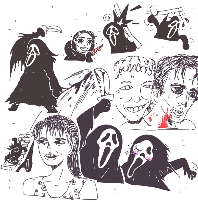 scream doodles 