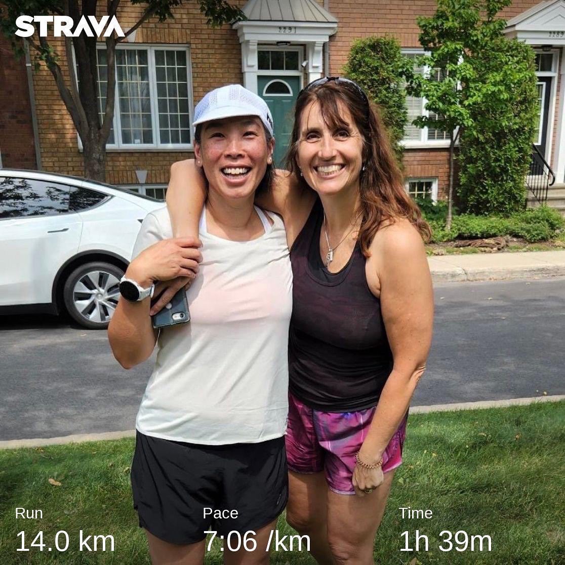 happykatyyam's tweet photo. 🏃🏻♀️🥳🎂 Super grateful to kick start my 43rd Birthday with a 14km run in the sweltering 30+ Celsius heat in the company of @naomigoldapple😘 She is the one who invited me to run the🗽NYC Marathon on Nov 6th 🍎 with her and her friends.
#birthdayrun #NYCtraining #marathonbuddies https://t.co/X5GSZ3yZ4k