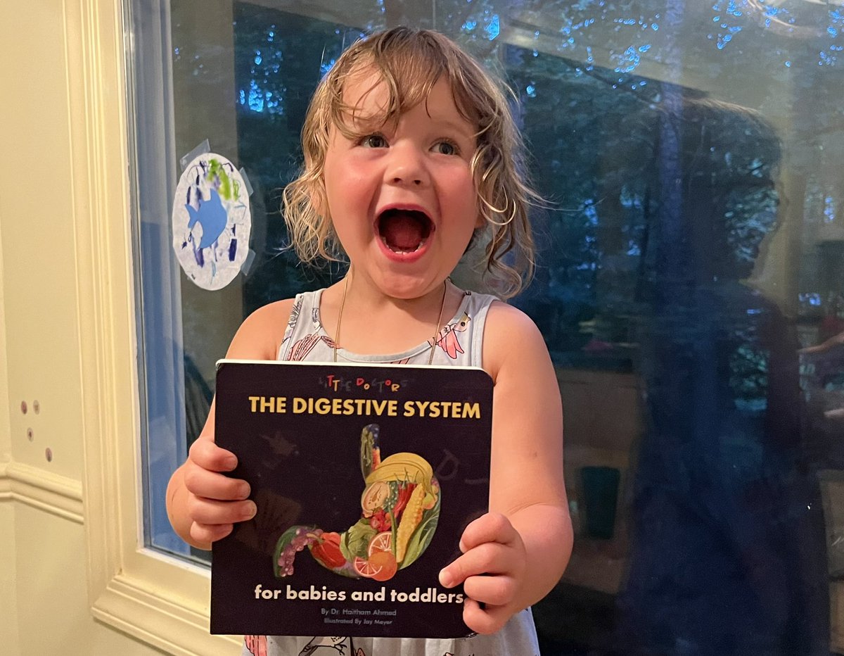 Someone’s pretty excited about her new bedtime reading material!!!

Thanks <a href="/haithamahmedmd/">Haitham Ahmed, MD, MPH</a>!