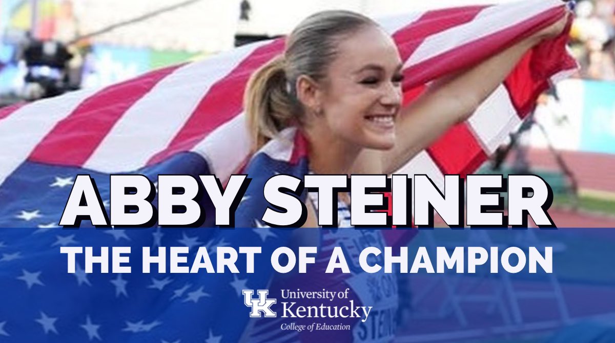 UKCollegeofEd's tweet photo. The heart of a 4x100m World Champion 🤩🥇 The College of Education is proud of @abbysteiner1 #SteinerSpeed #heartofachampion https://t.co/1irTxKmNJr