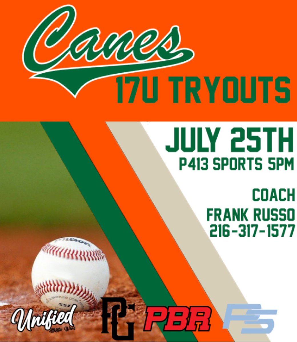 TheRuse8's tweet photo. PUMPED for tomorrow night 🔥 🔥 🔥!!!  17u Canes Russo/Venters tryout at 5pm followed by 16u Adams at 7pm @P413Sports @Canes15u @CanesBaseball03 @TopVelo_Dayton @Espinosa9p @c_arnold20 @chefmike7777 https://t.co/4fJgTd105E