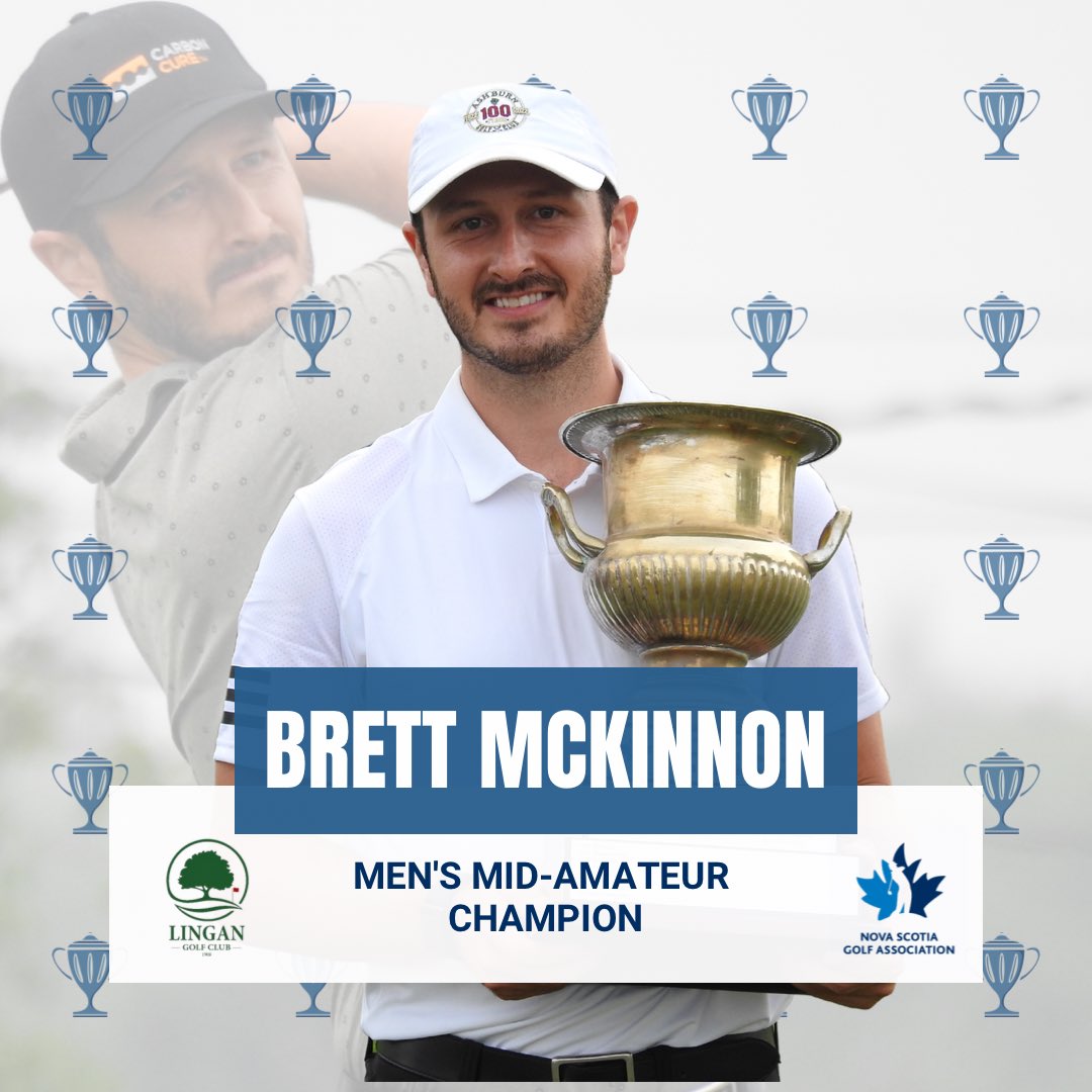 NovaScotiaGolf's tweet photo. Congratulations to the 2022 Mid-Amateur Champion, Brett McKinnon๐
Click here to see the full results https://t.co/kGLhQDxxHW
#backtobackweekends https://t.co/FZIB7RoSUA