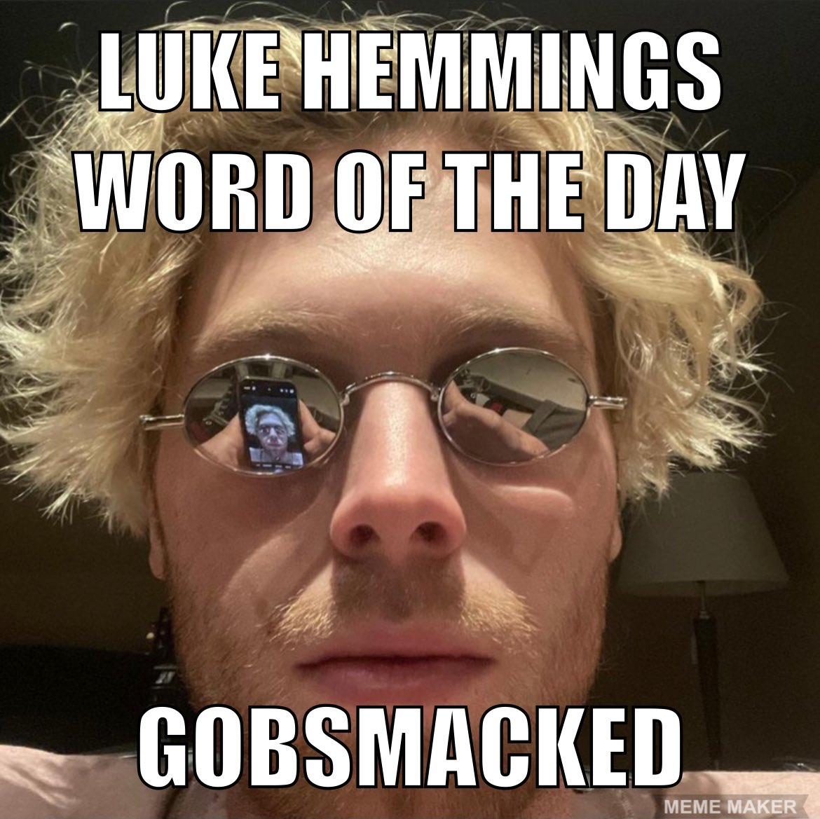 HEMMINGSWOTD's tweet image. the Luke Hemmings word of the day is: Gobsmacked