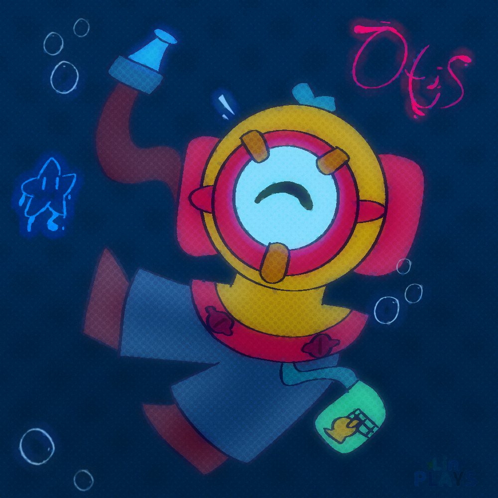 linplaysthe2nd's tweet photo. it is otis #otisbrawlstars #brawlstarsotis #brawlstarsart #otis #otisart #otisartbrawlstars #brawlstarsotisart #deepseabrawl https://t.co/9JMyZJX4PX
