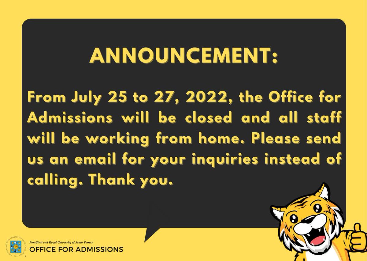 Please be guided accordingly.
Thank you.