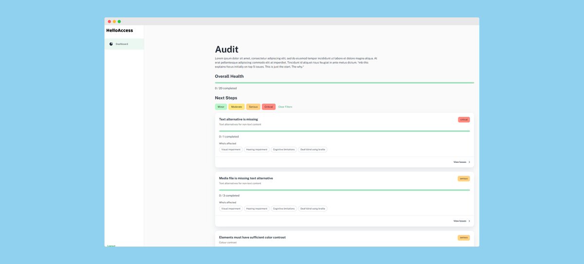 stevensomething's tweet image. Working on the tool today! Currently in the process of writing out the copy and adding in an iframe embed of the website being audited so you can see the errors (they become highlighted on the website when you click) 👀🌟