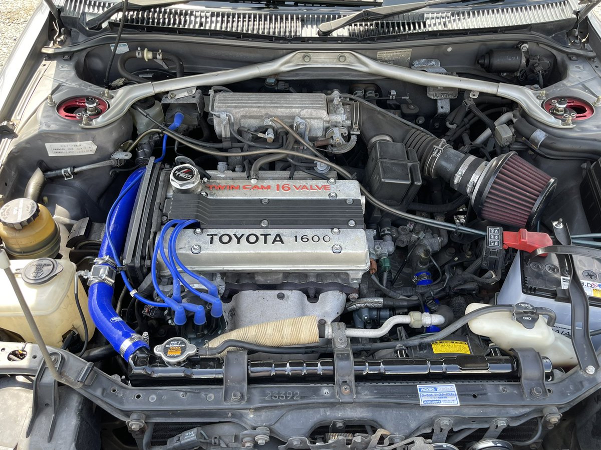WestRiv40369493's tweet photo. スプリンターGT入庫しました！！
ラルグス車高調 社外15アルミ MT 社外マフラー TRD水温計 ナビ レーダーAPEXエアクリ Momo ハンドル 新品ラジエータ サムコホース リビルトデスビ交換済み AE92 #スプリンター #セダン #4AG #シャコタン #旧車 #westriver #ウエストリバー #中古車 #川西市 #兵庫県 https://t.co/RsnifPGXoL