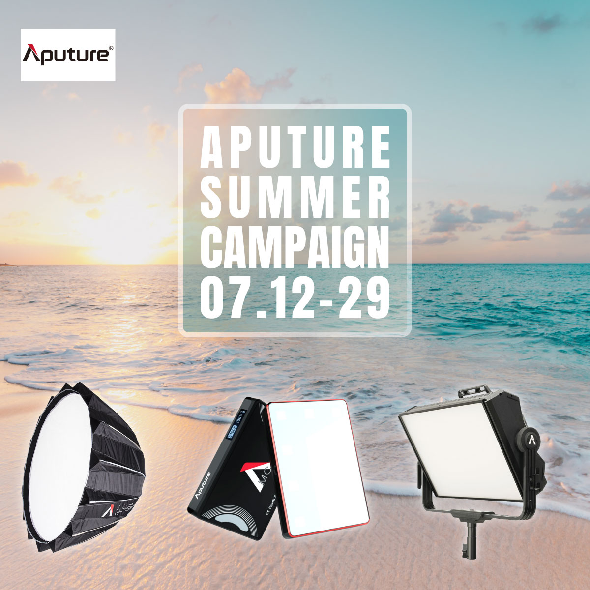 infolightup's tweet photo. 【あと4日】Aputureサマーキャンペーン実施中‼(7/29まで)
#NovaP300c が特別価格！#LS600dPRO は今購入すると #FresnelF10 と #Lantern90 が無料でついてくる‼

8月中旬に値上がりが発表されたAputure…購入するなら今！

キャンペーン詳細はこちら🔻
https://t.co/8LOCaMNM0s https://t.co/FyEGm4M4JB