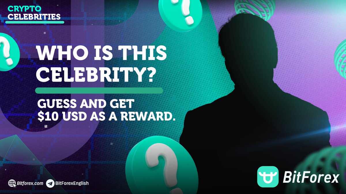 Want to compete for $10 USD?
It's very easy, just guess who is Crypto Celebrity to participate.

Rules:
1⃣RT This post
2⃣Follow us
3⃣Leave a comment with the name of #CryptoCelebrity.

⏰Ends: 2022/07/27 -  18:00 (GMT+8)
🏆5 random winners will be chosen

#BitForex #crypto