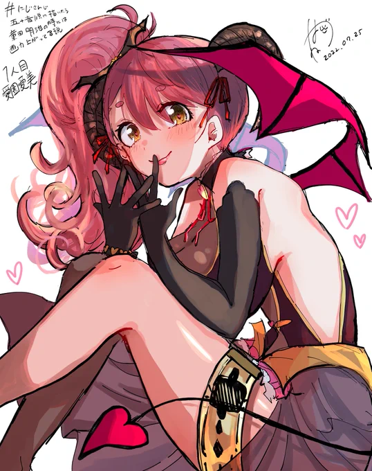 #にじさんじ五十音順に描いたら童田明治の時には画力上がってる説 #愛美術館 ゆったりやりたい 一番好きな衣装をば… 