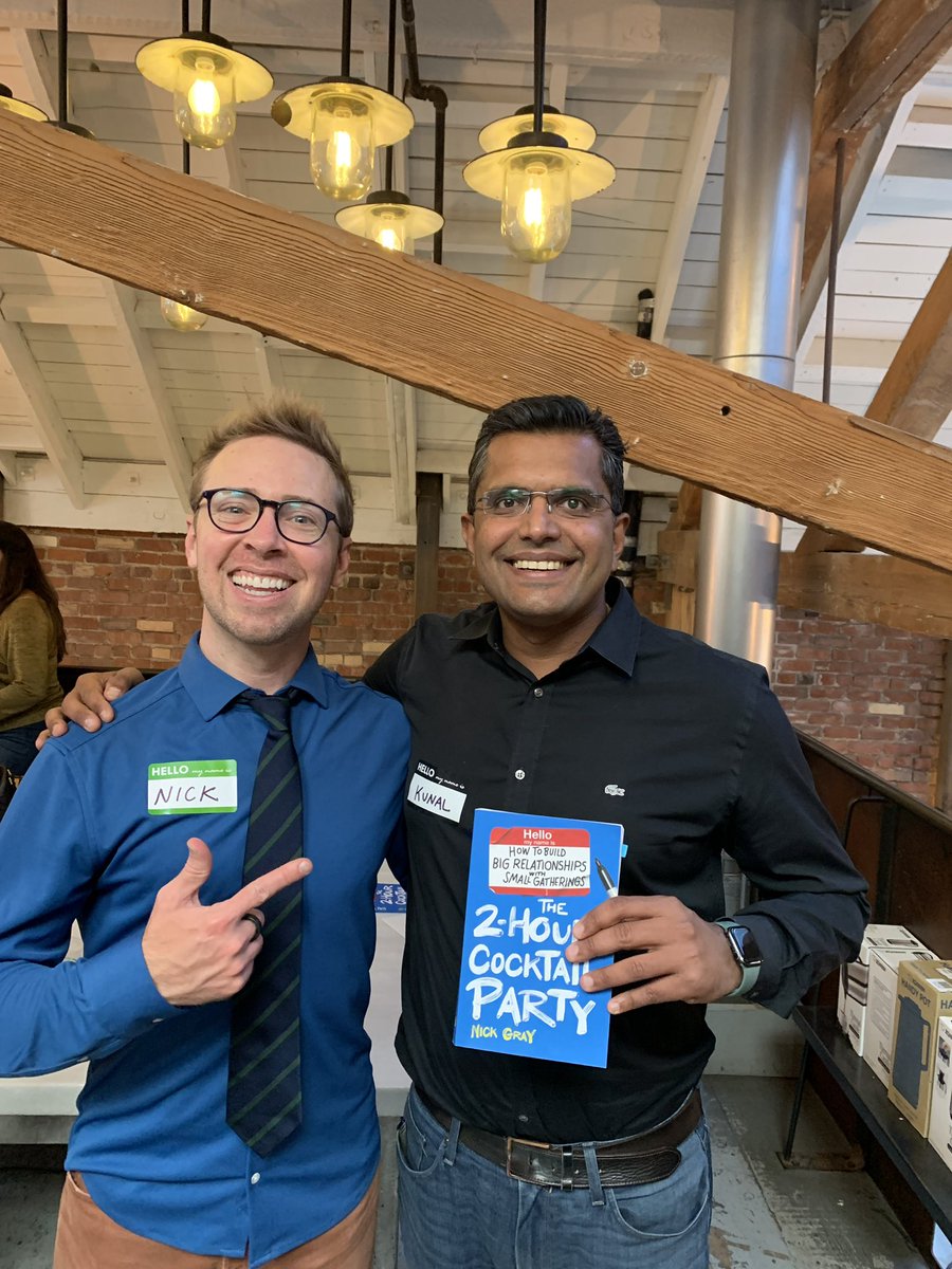 nickgraynews's tweet image. Name tags- even for casual social gatherings- is a hill that I will die on 😂
I hosted some friends in SF today. We had name tags and icebreakers to help create new connections.
Best practices on social name tags here ➡️ party.pro/nametags/