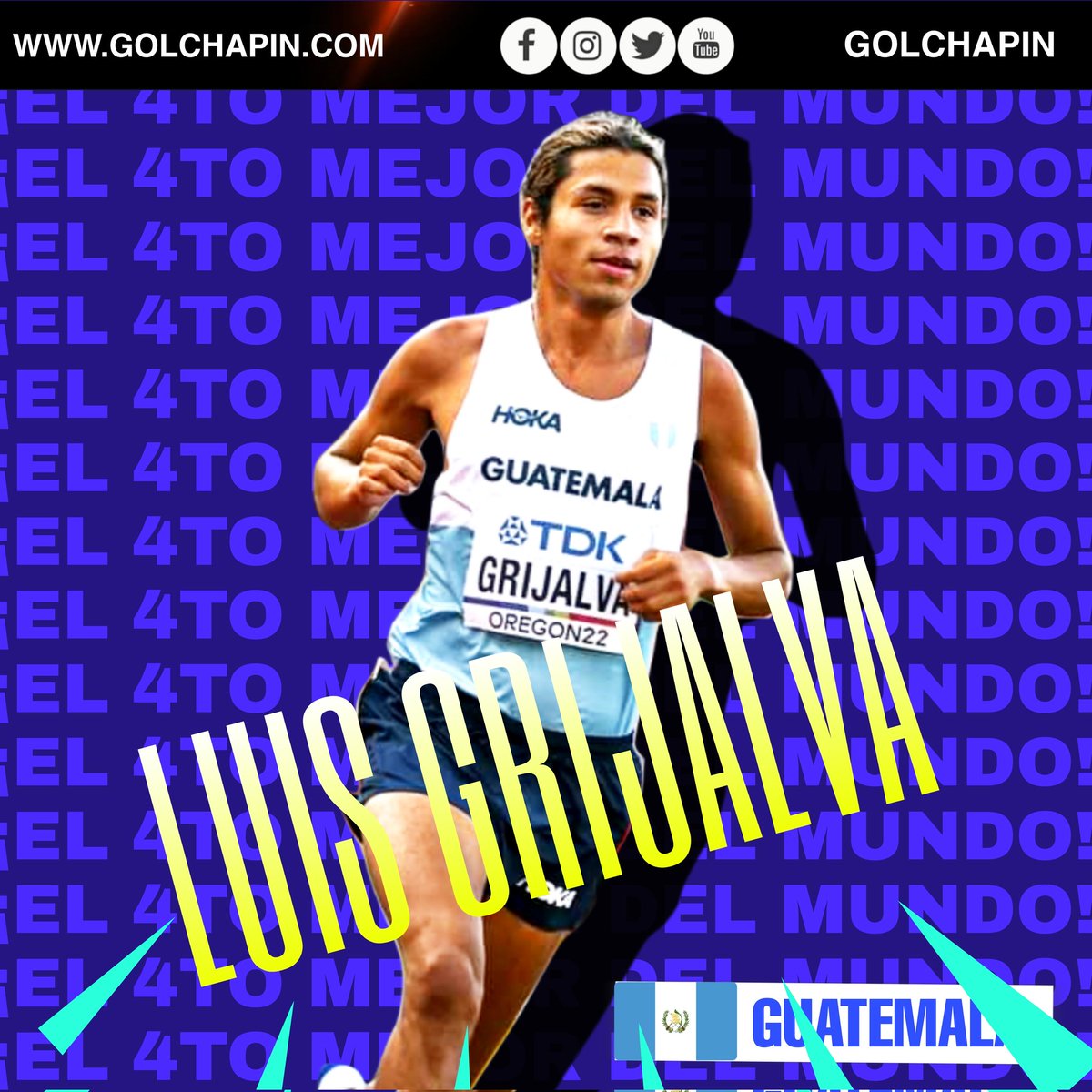 ¡¡LUIS GRIJALVA HACE HISTORIA!! 🇬🇹🇬🇹🔥

😱El Chapin terminó en el cuarto lugar de la final de los 5 mil mts, en el campeonato mundial de atletismo que se celebra en Oregón Estados Unidos. 🇺🇸

estuvo cerca de subir al podio.
.
.
#golchapin #VamosGuate