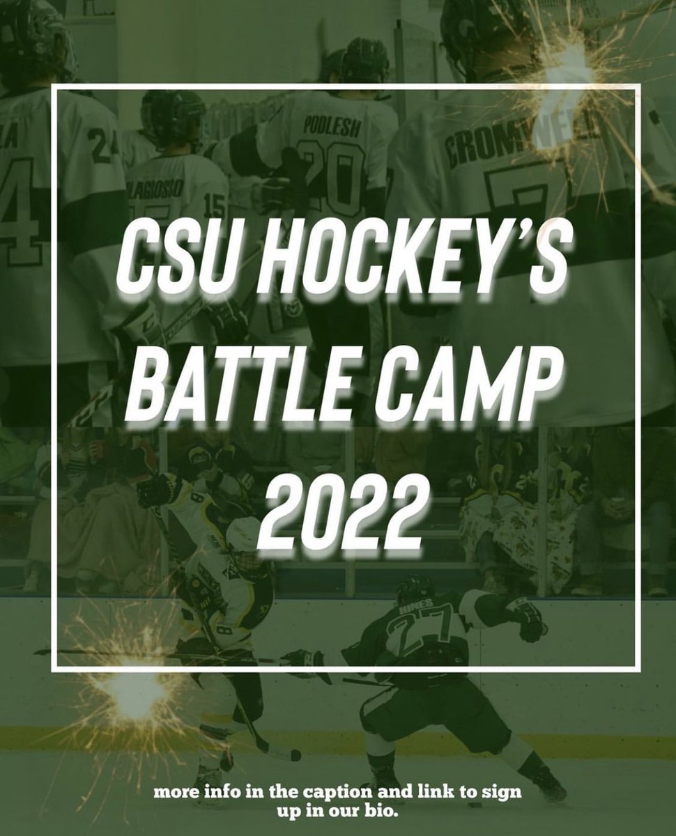 CSUD2Hockey's tweet photo. CSU hockey is hosting it’s annual Battle Camp on August 16th-18th. This is a great opportunity for all current and future CSU hockey players to get ready for the upcoming 2022-2023 season. 
Please use the link below to register!          

https://t.co/FzwF4nCoL0 https://t.co/JABl6TbOH2