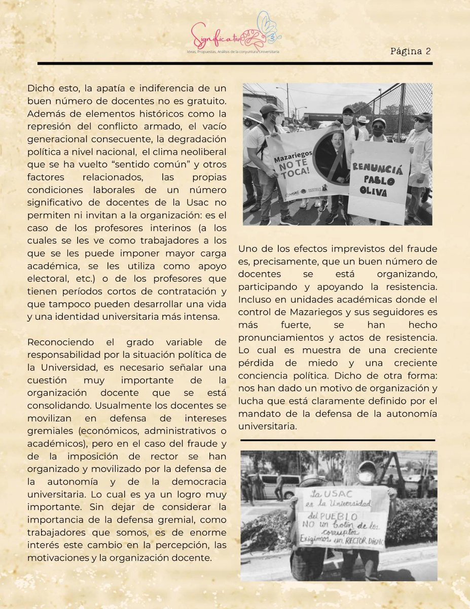 ClaustroPsico's tweet photo. Boletín #Significativo No. 8 Crisis universitaria y actores en contienda: la organización docente. https://t.co/pDxbxKkrGY