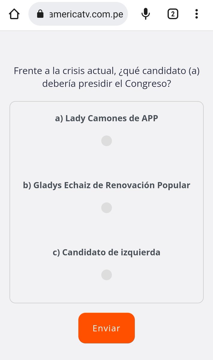Los políticos actuales y los medios de comunicación NO CONTRIBUYEN en nada a salir de esta crisis, esa respuesta debería estar en esa encuesta.

#CuartoPoder