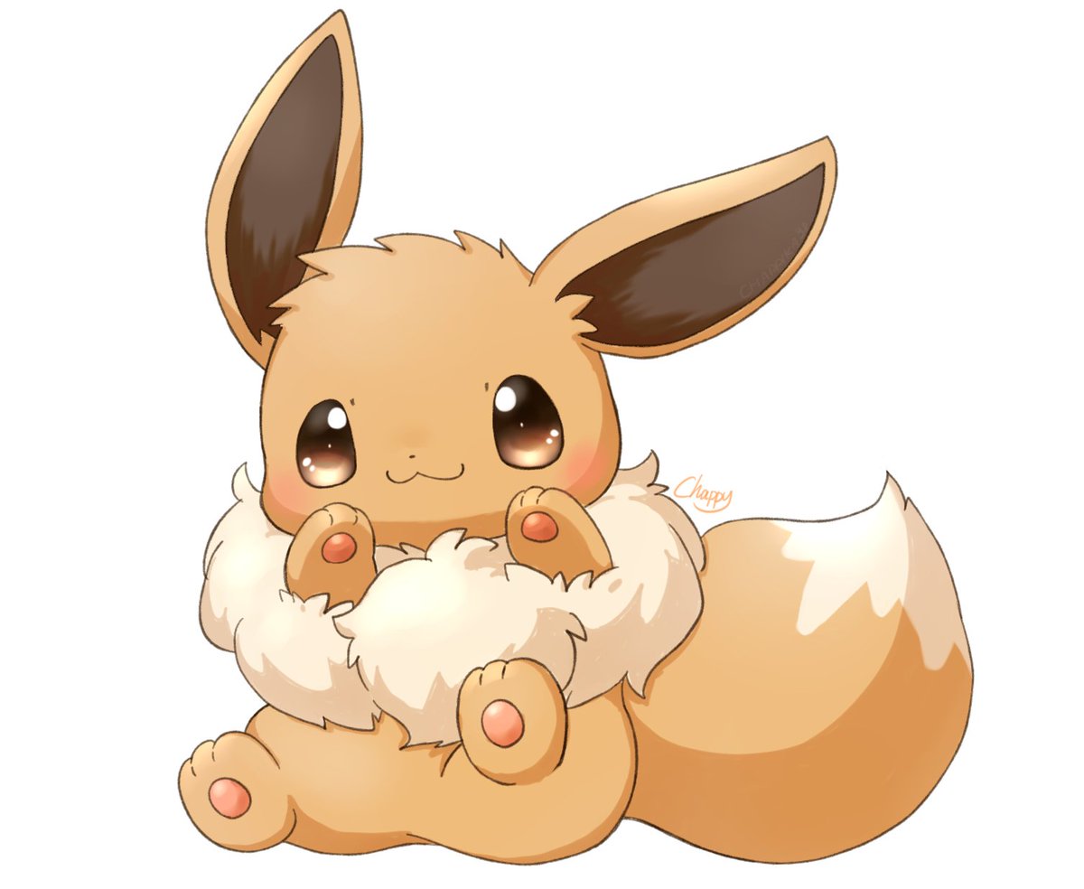ぷにさんからバトンを受け取りました ありがとうございます お気に入りイーブイ チャッピー のイラスト