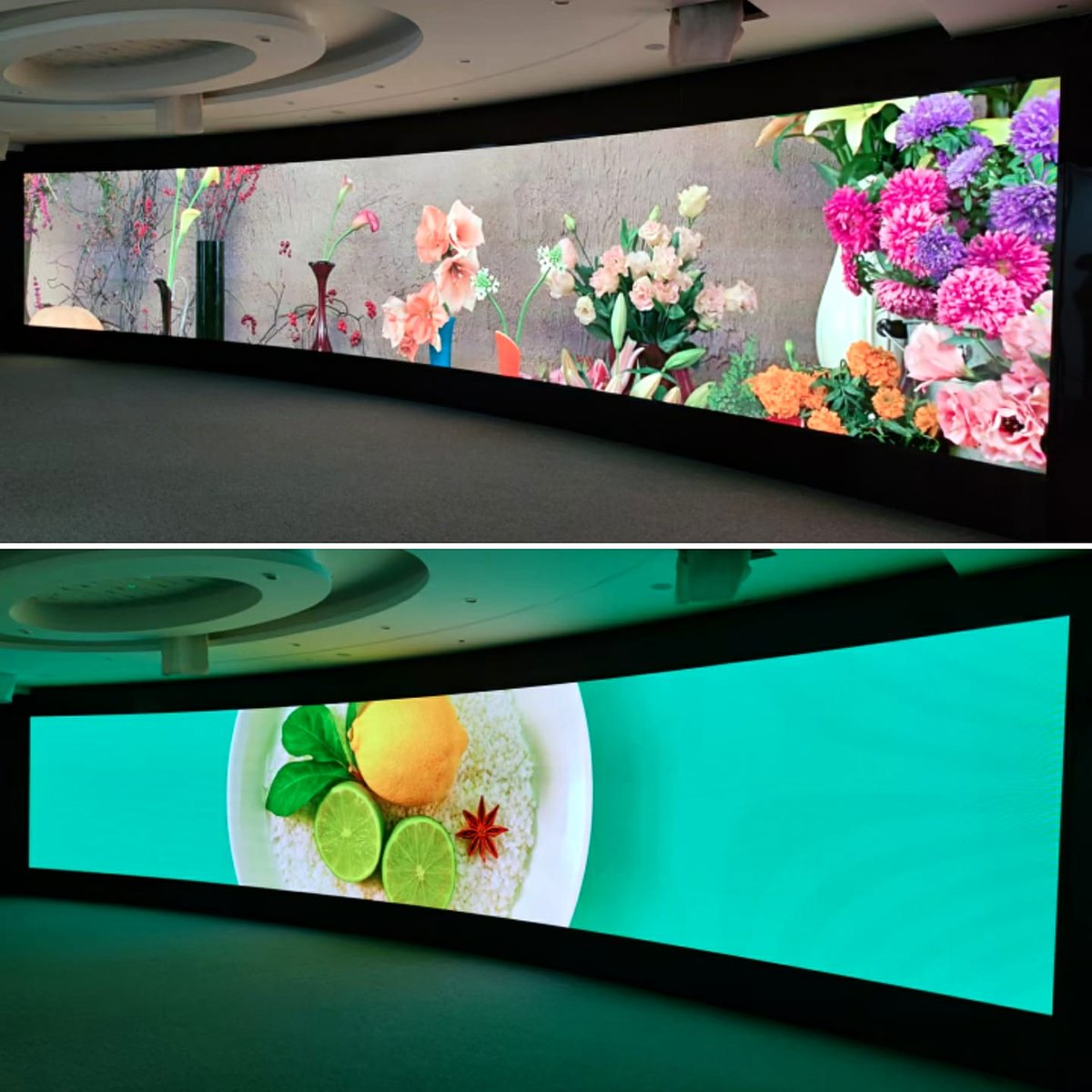 LedventureA's tweet image. Indood ultra hd curved led display
pixel 2mm
150*377.5mm /150*168.75mm Module
600*377.5mm Cabinet
hd resolution
high refresh rate
curved design
wall mounted solution
Contact me for more details #curvedleddisplay #roundledscreen #p2leddisplay
