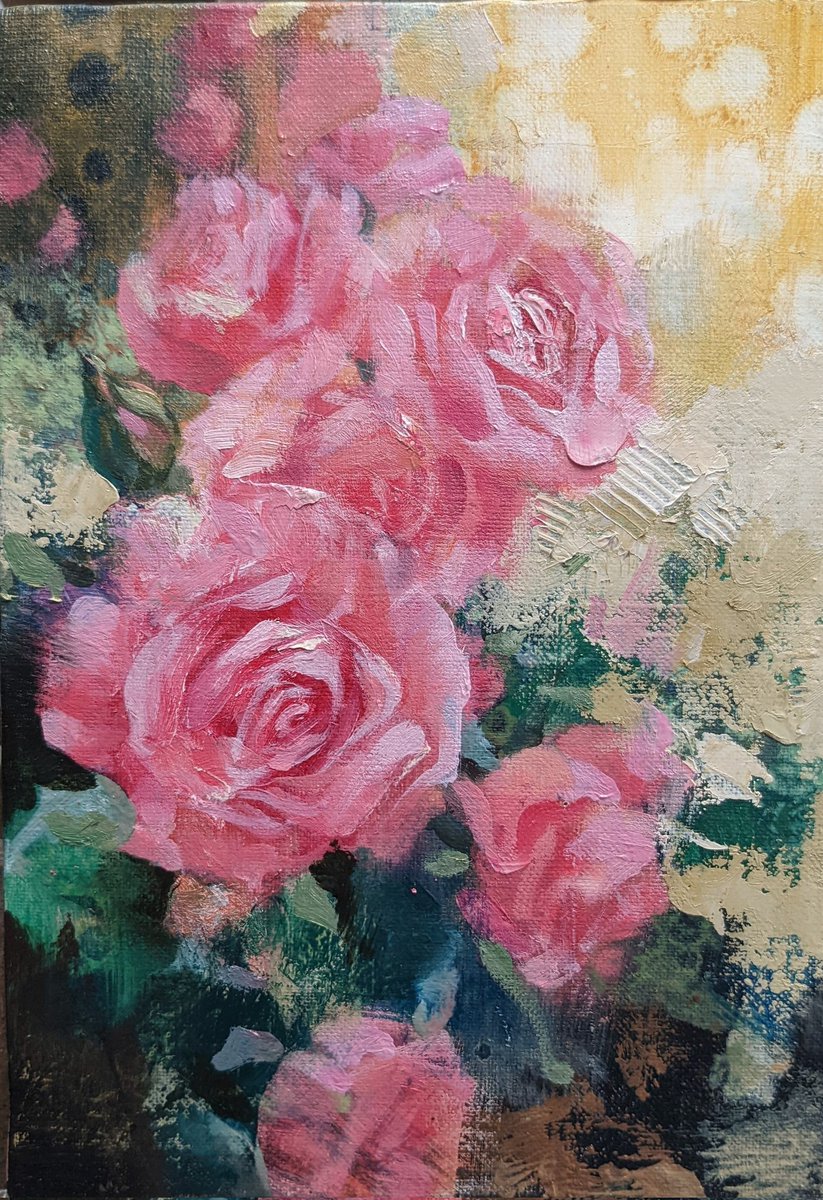 バラ」SM #薔薇#川畑太#花の絵#油絵#油彩