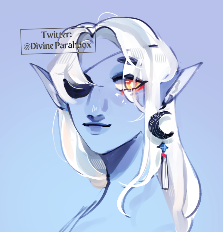 DivineParahdox's tweet photo. 🌙new dnd character design just dropped - Hwyluan (she/they) https://t.co/r41ekKVsoq