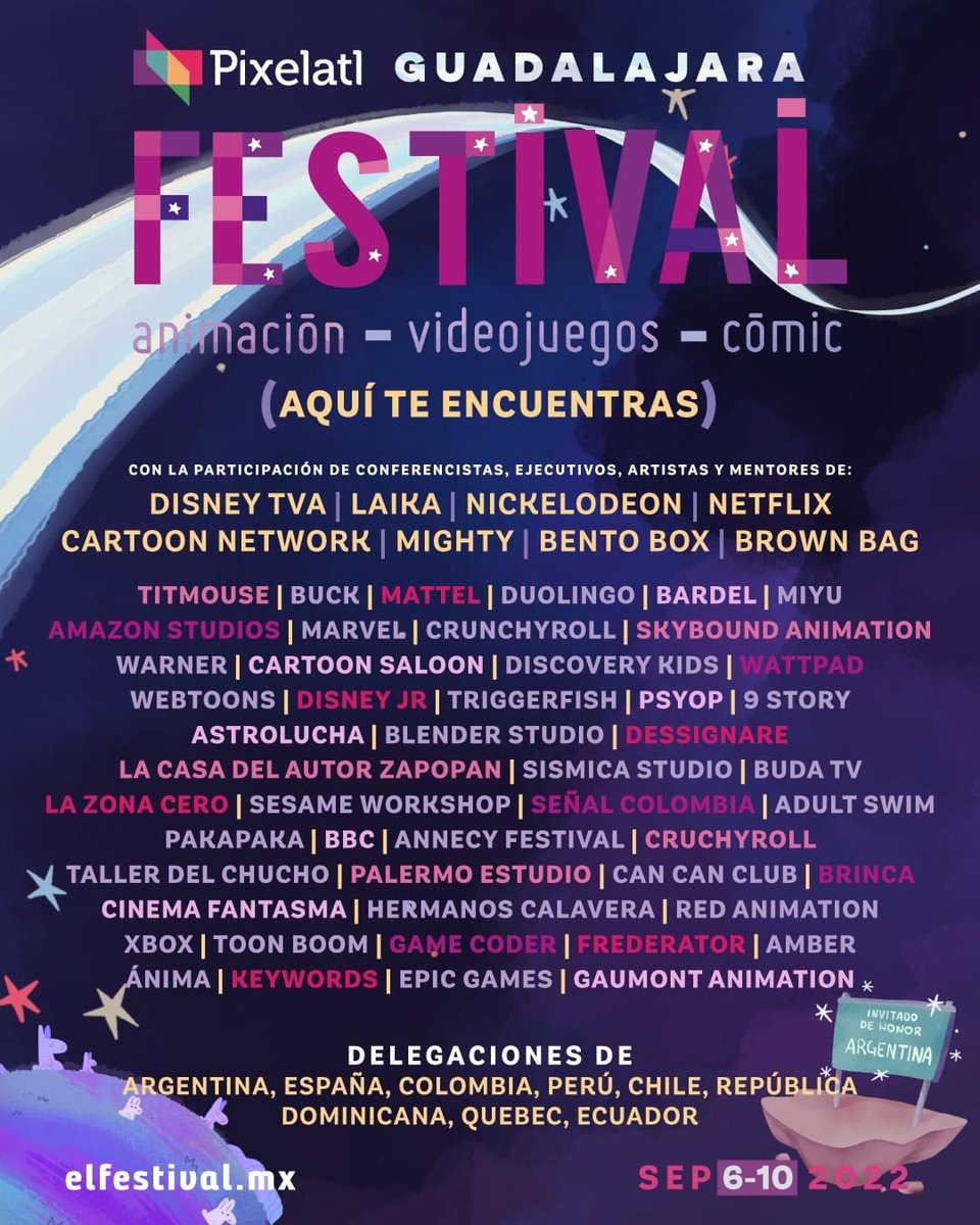 ¡Aquí te encuentras! Festival Pixelatl vuelve presencial en Guadalajara, Jalisco del 6 al 10 de septiembre. Los más espectaculares ponentes, inspiradores talleres y ejecutivos top del mundo juntos nuevamente. Compra tu pase ya en elfestival.mx y ¡no te quedes fuera!