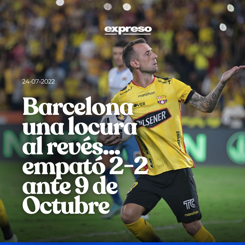 Expresoec's tweet photo. Barcelona comenzó a llorar antes de hora, ha perdido cinco puntos de local y su situación es complicada en la segunda etapa de LigaPro, debido a que la ilusión de ganar la estrella 17 sin tener que jugar una final, cada semana se aleja.