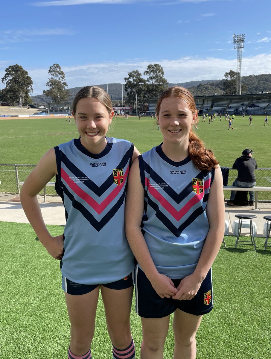 Good luck to Annie and Skye who are playing for the NSW All Schools U15 AFL team this week at the School Sport Australia Championships in Albury 🏉 #LetsGoLoreto