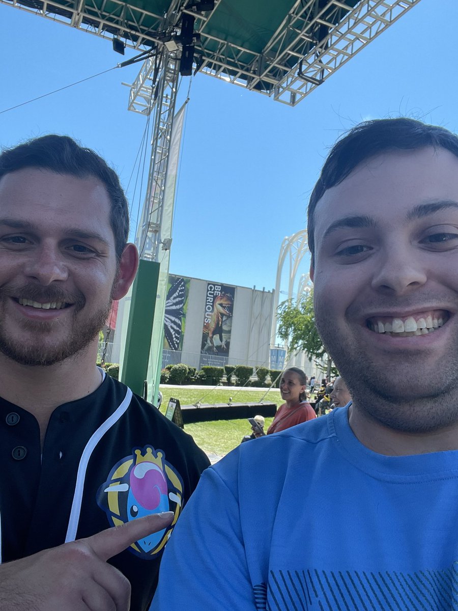 ThinkKopiGaming's tweet photo. Just walking around on last day of #SeattleGoFest2022  and met @JTGily, @ItsFleeceKing, @MYSTIC7 and @coupleofgaming they are very nice guys. 😉 #GOFest2022 #PokemonGO https://t.co/qm3p2nMZ0j