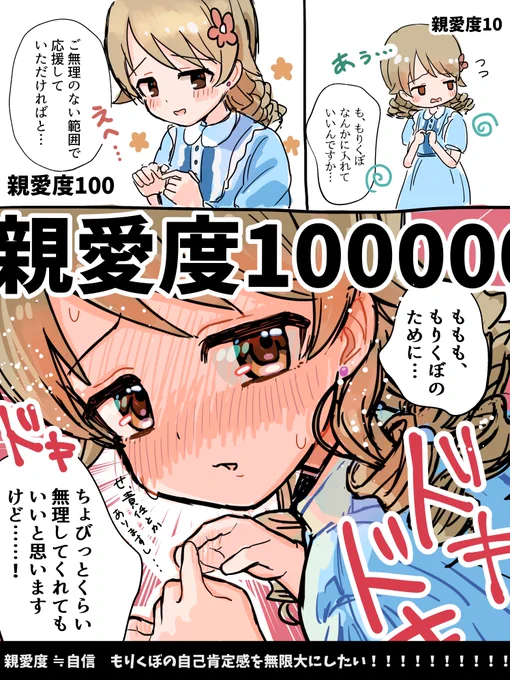 もりくぼPともりくぼファンへ一緒に頑張ろうね漫画!!!渾身のおねだりくぼ
#森久保乃々 
#ののの物語  #SfC予選A 