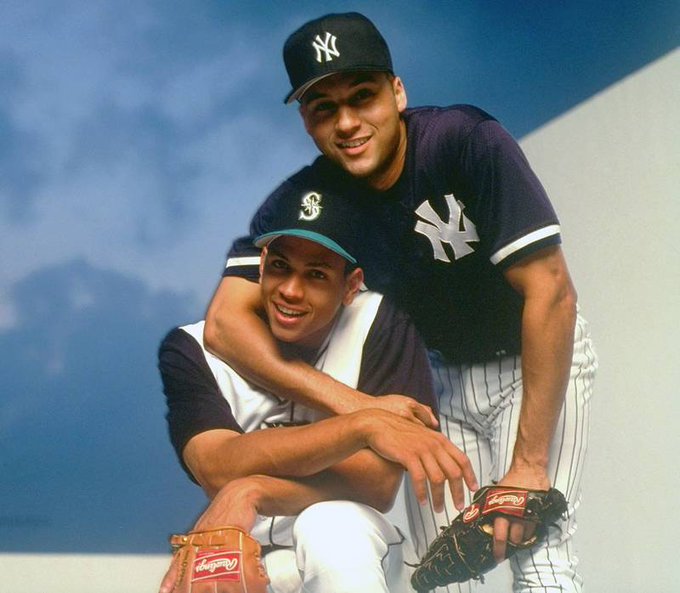 Baseball In Pics on X: Alex Rodriguez and Derek Jeter, 1997 https