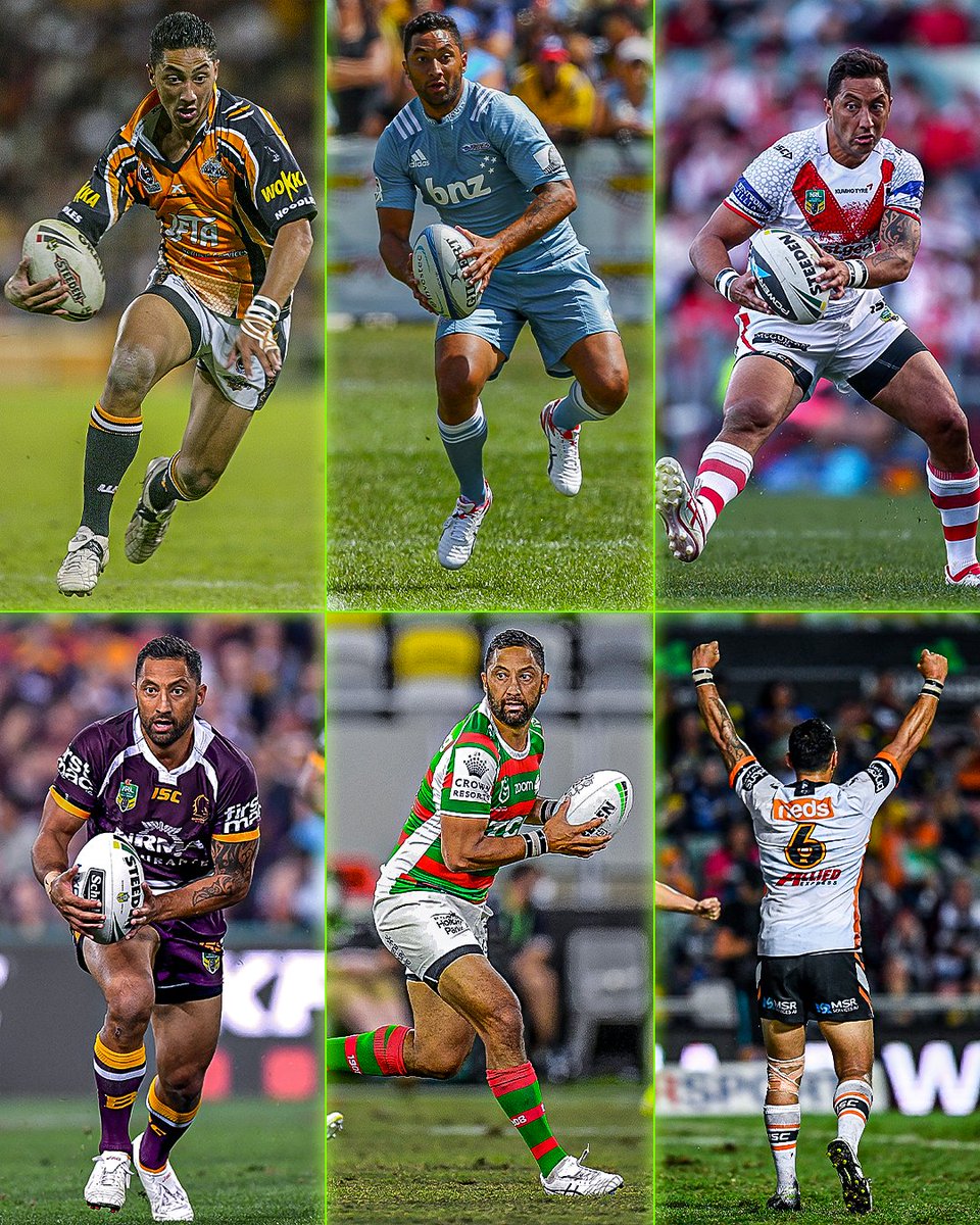 FOXNRL's tweet photo. Five different teams, across two codes and near two decades.

Tune in from 7:30pm TONIGHT, to watch 'BENJI: The Full Story' https://t.co/1Zt7yIV55V