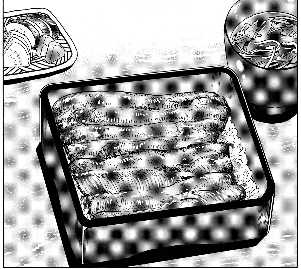 うなぎの絵を見ながら、お昼ごはんをいただきまひょ 