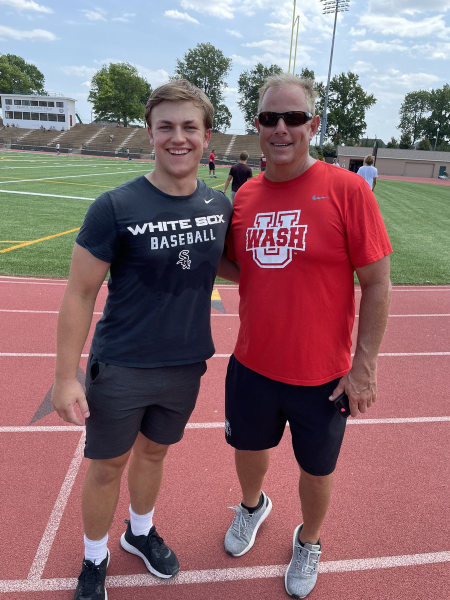 Had a great time at the <a href="/washufootball/">WashU Football</a> camp today. Thank you to all of the coaches for having me and showing me around. <a href="/coachfish42/">Jeff Fisher</a> <a href="/kindboml/">Larry Kindbom</a> <a href="/CoachAaronKeen/">Aaron Keen</a> <a href="/BenetRedwingFB/">Benet Academy Football</a>